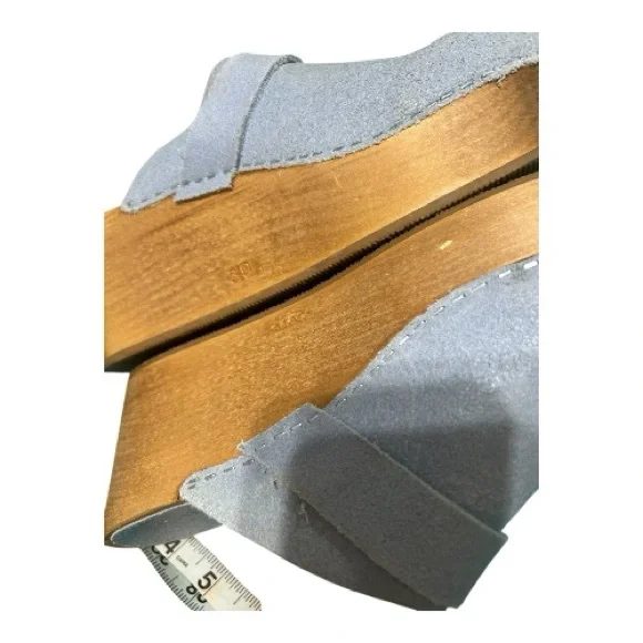 Slate Blue suede Sanita Clogs - Picture 8 of 8